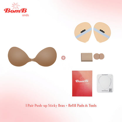 Push Up Sticky Bra Waterproof Reusable Travel Friendly