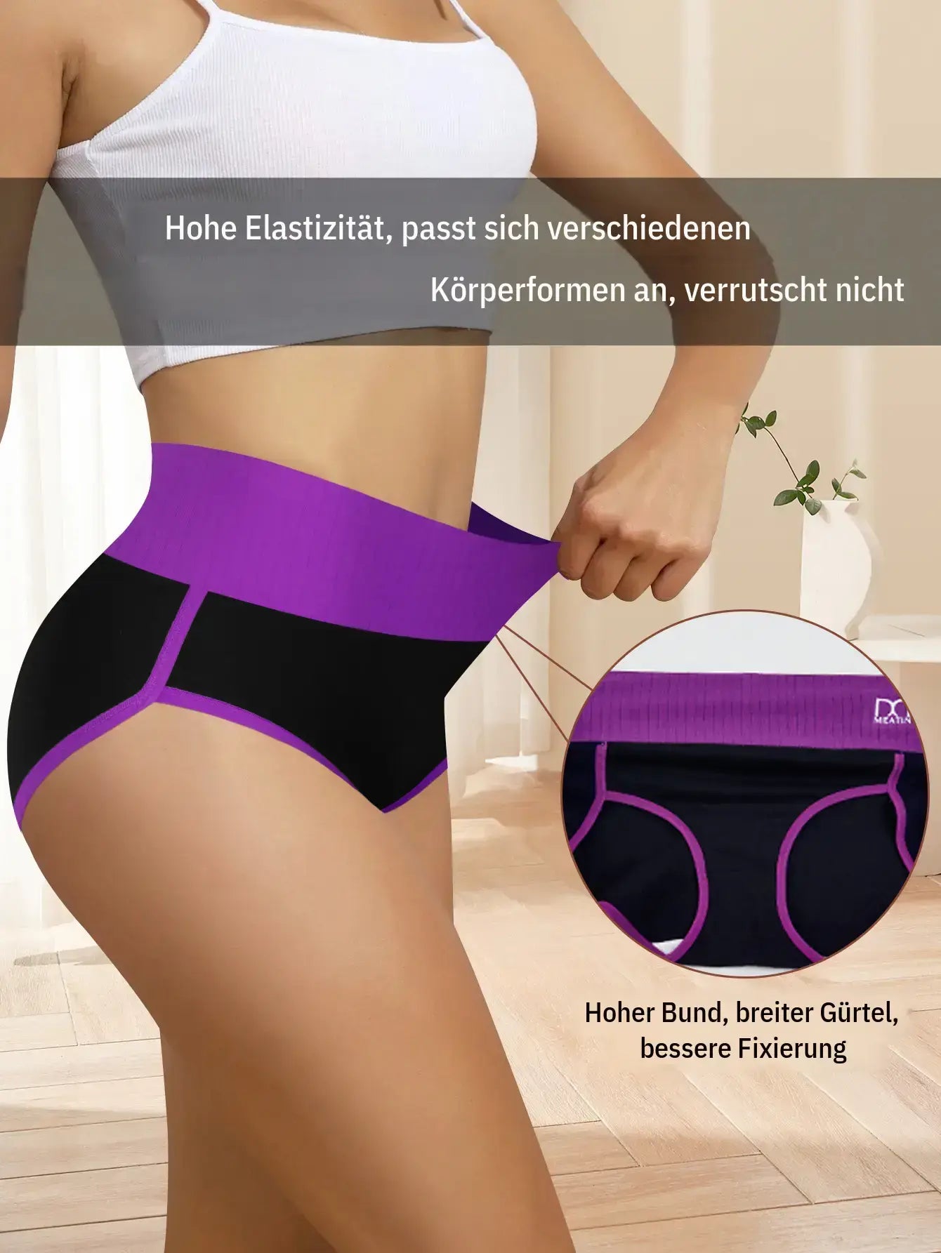 High-Waist Seamless Women's Underwear - 5 Pieces