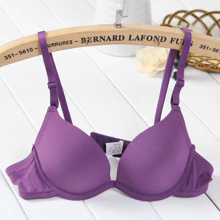 A-Cup Friendly Elegant Deep V Push Up Bra with Flattering Shape