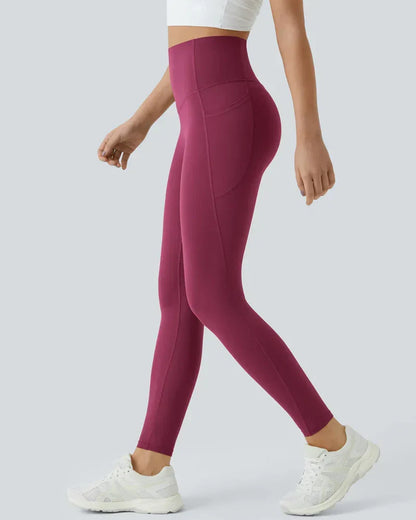 High Waisted Butt Lifting Tummy Control Side Pocket Shaping Training Leggings