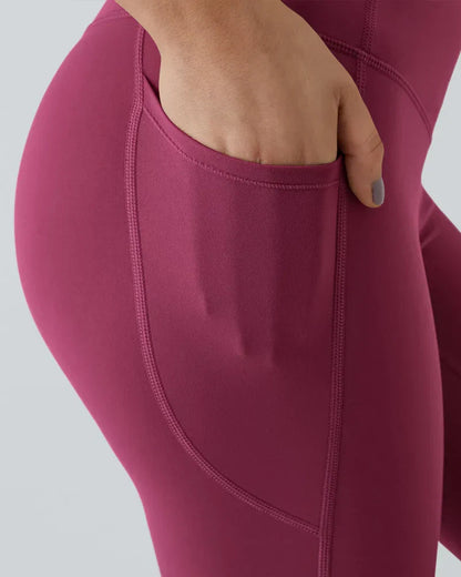 High Waisted Butt Lifting Tummy Control Side Pocket Shaping Training Leggings