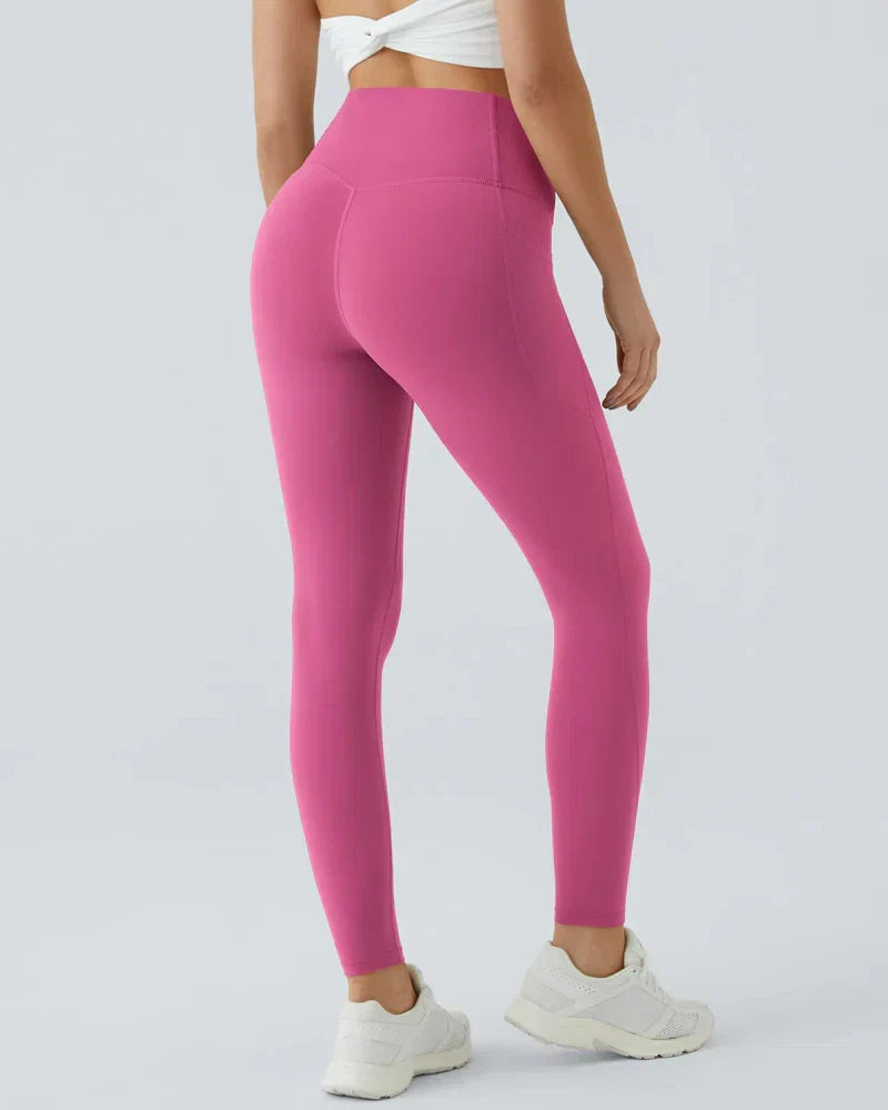 High Waisted Butt Lifting Tummy Control Side Pocket Shaping Training Leggings