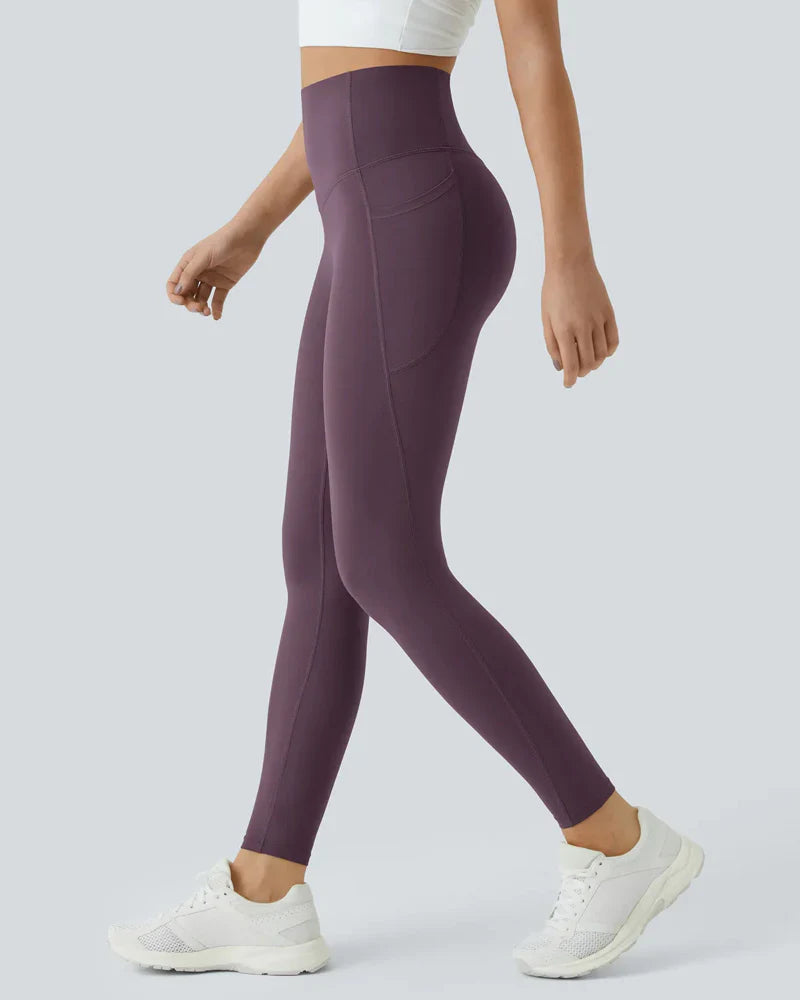 High Waisted Butt Lifting Tummy Control Side Pocket Shaping Training Leggings