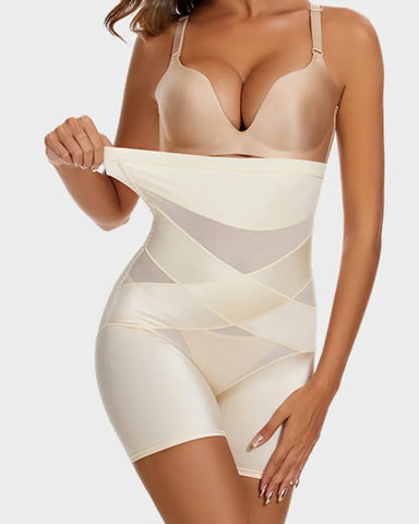 Crossover Bandage High Waist Hip-Lifting Shorts