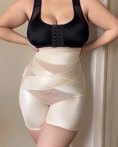 Crossover Bandage High Waist Hip-Lifting Shorts