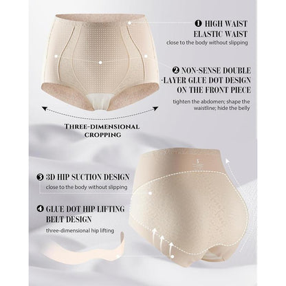Seamless Full Coverage Brief No Show Underwear High Waist Panties
