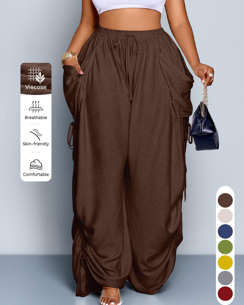 Women's Casual Loose-Fit Wide Leg Pants, All-Season
