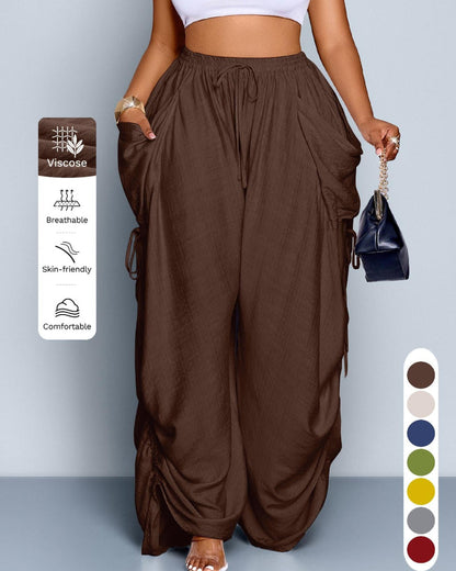 Women's Casual Loose-Fit Wide Leg Pants, All-Season
