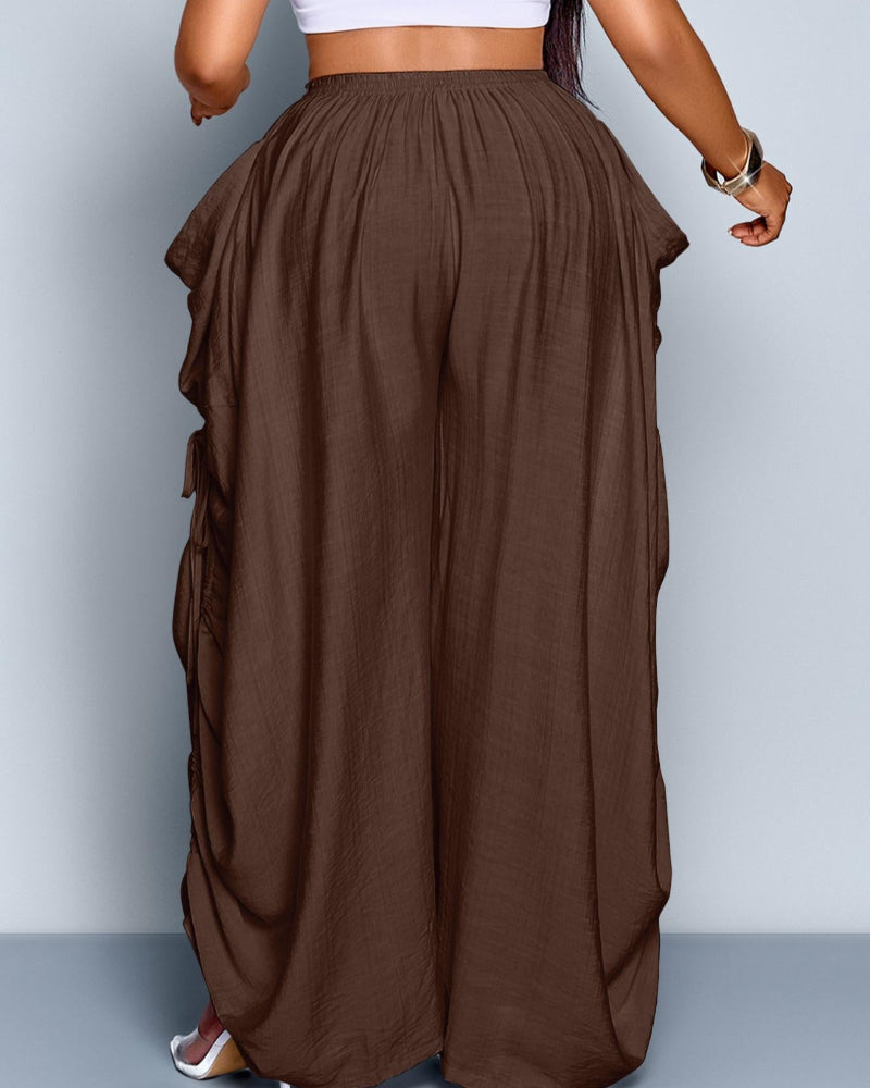 Women's Casual Loose-Fit Wide Leg Pants, All-Season