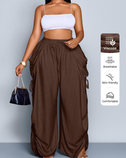 Women's Casual Loose-Fit Wide Leg Pants, All-Season