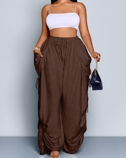 Women's Casual Loose-Fit Wide Leg Pants, All-Season