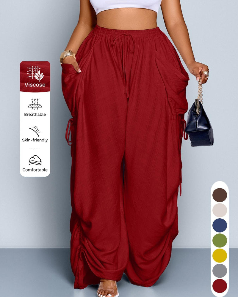 Women's Casual Loose-Fit Wide Leg Pants, All-Season