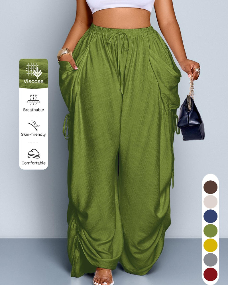 Women's Casual Loose-Fit Wide Leg Pants, All-Season