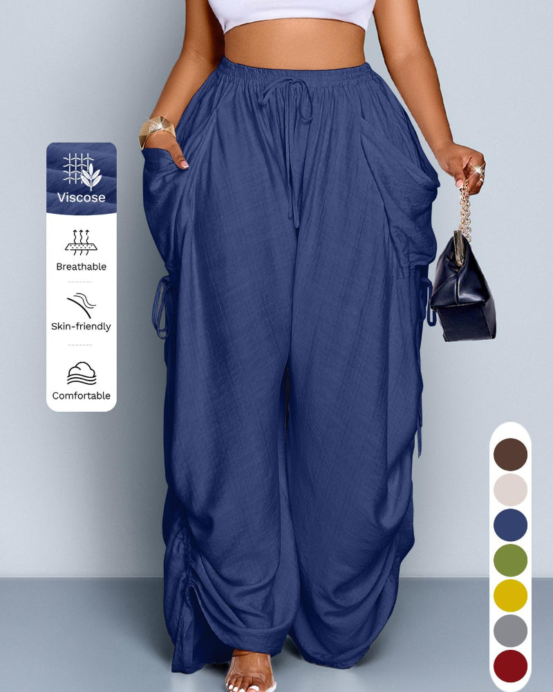 Women's Casual Loose-Fit Wide Leg Pants, All-Season