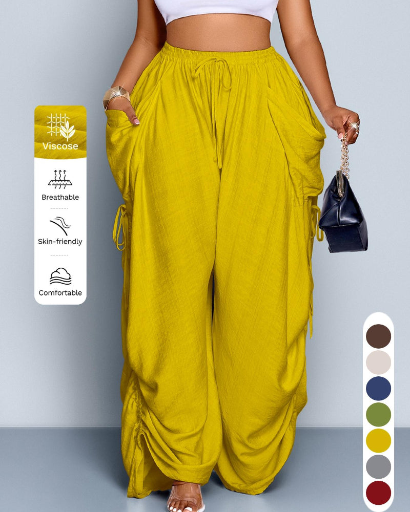 Women's Casual Loose-Fit Wide Leg Pants, All-Season