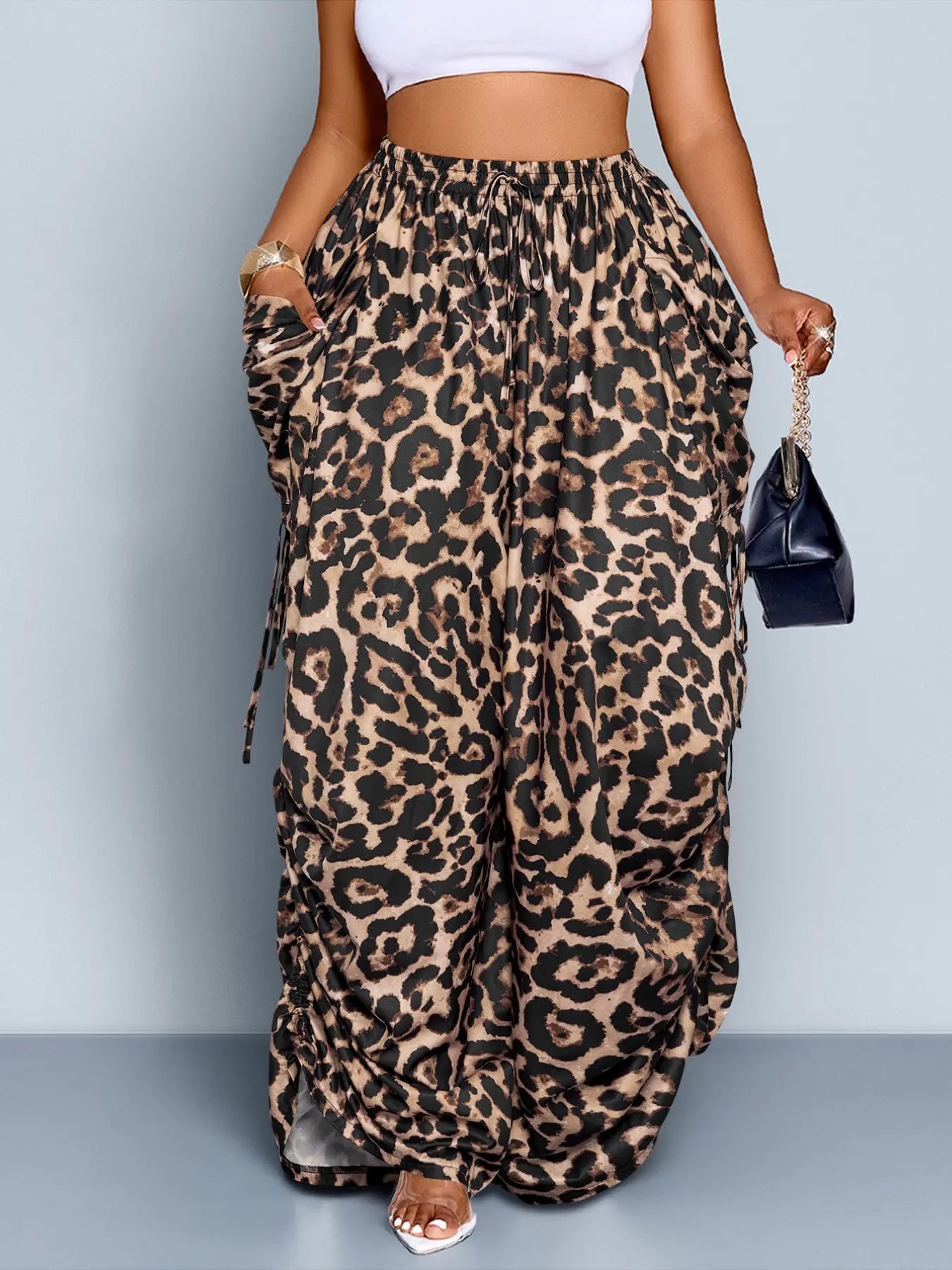 Women's Casual Loose-Fit Wide Leg Pants, All-Season