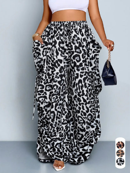 Women's Casual Loose-Fit Wide Leg Pants, All-Season