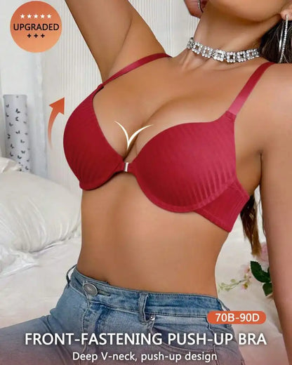 Women’s Lace Jelly Bralette – Front Closure, Wireless, Seamless & Padded
