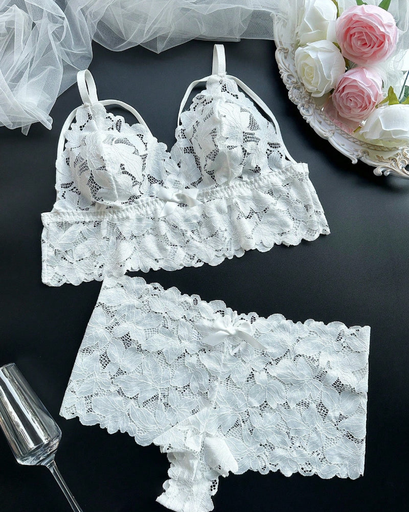 Plus Size Lace Lingerie Set  2-Piece Sexy Sleepwear
