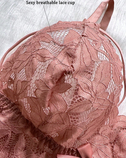Plus Size Lace Lingerie Set  2-Piece Sexy Sleepwear