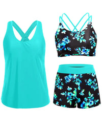 Aqua and Blue Flower