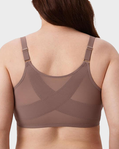 Front Closure Mesh Support Bra