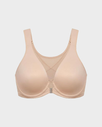 Front Closure Underwire Unlined Back Support Plunge Bra 2.0