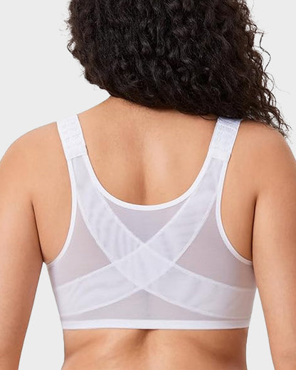 Front Closure Underwire Unlined Back Support Plunge Bra 2.0