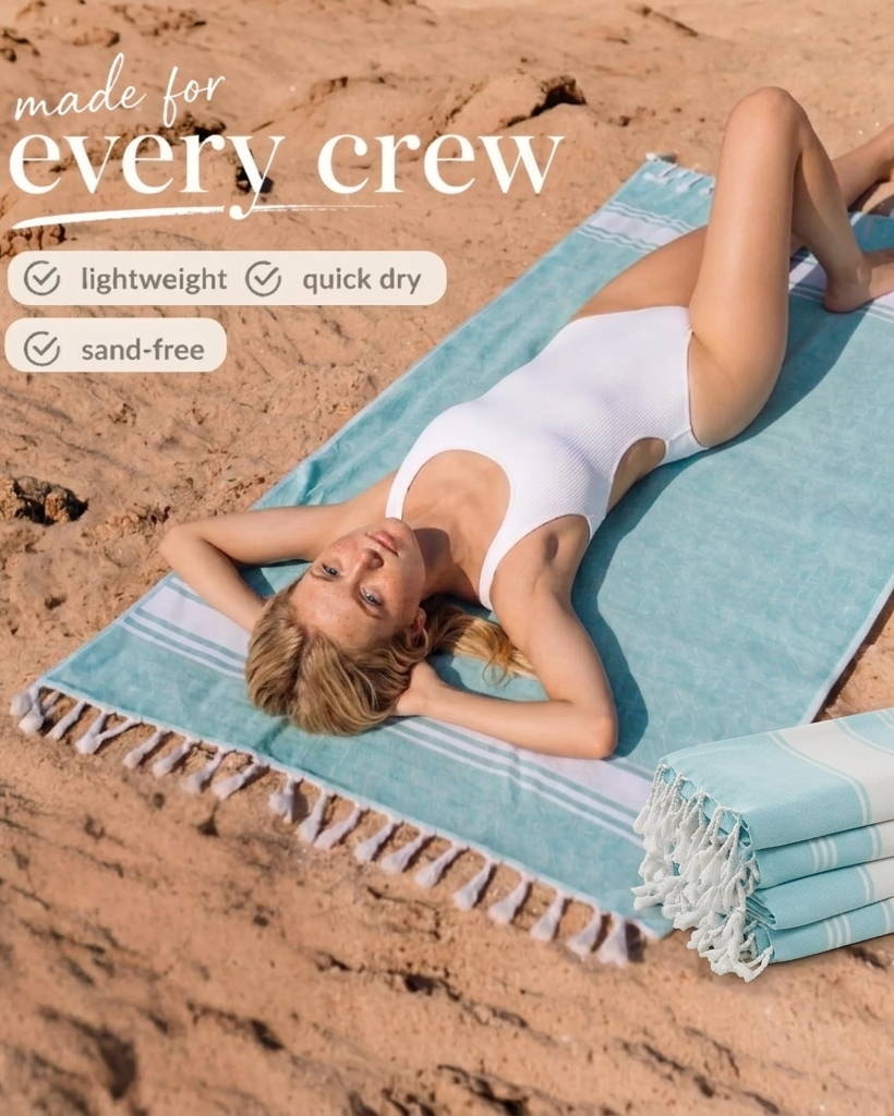 Buy 1 Get 2 Free – Lightweight Cotton Beach Towel | Bundle Only