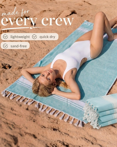Buy 1 Get 2 Free – Lightweight Cotton Beach Towel | Bundle Only
