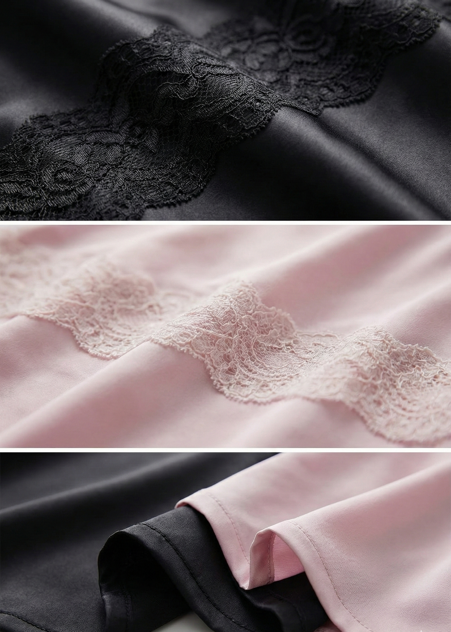 Elegant Lace Trim Slit Sleep Dress with Bow Accent