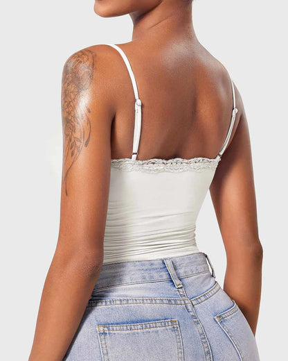 Padded Lace Cami Top Double Lined Sexy Tank Top