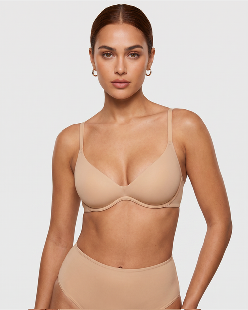 Women's Inbarely Plus Plunge Bra - Unlined Underwire Sexy Demi Balconette Bras