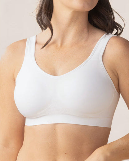 Plus Size Seamless Wireless Bra with Sewn-In Pads for Curvy Women