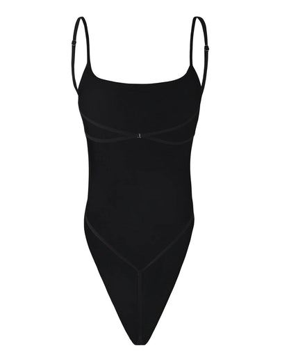 Polka Dot Cutout Backless Thong Bodysuit