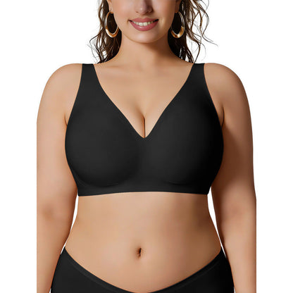 Plus Size Wireless Jelly Support Bra – Seamless Full Coverage Comfort
