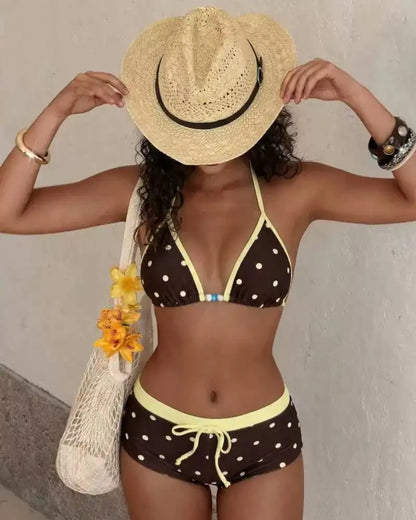 Retro Print Bikini Set – Flattering Two-Piece Swimwear