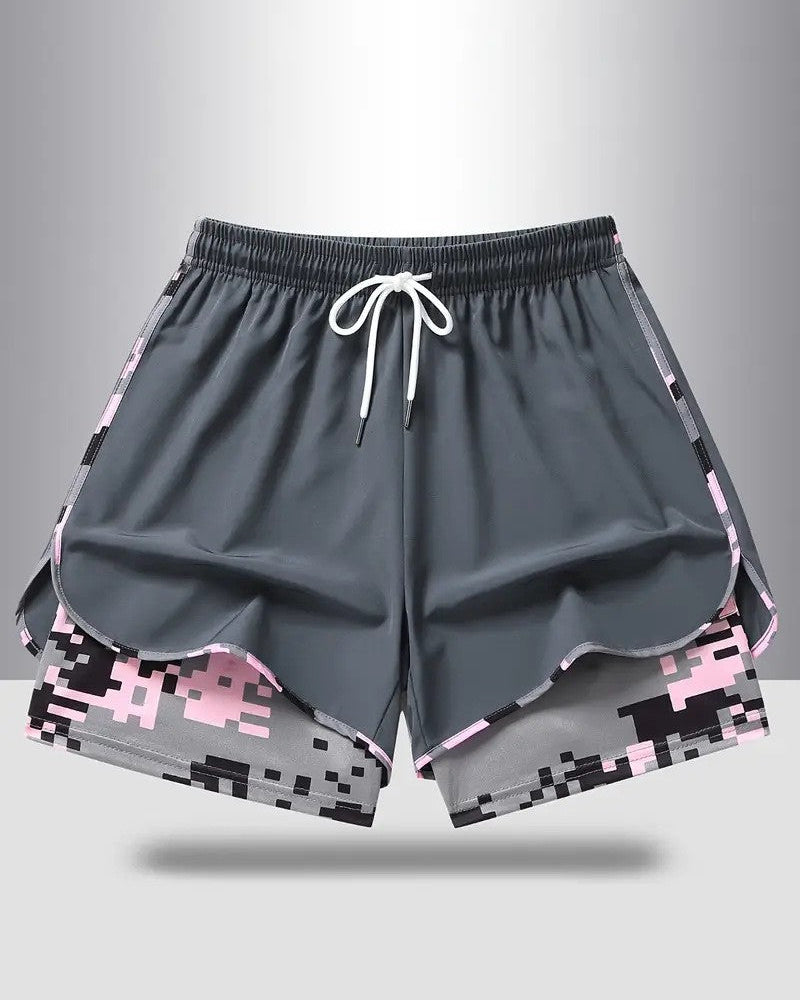 Womens Athletic Shorts with Built In Liner and Drawstring Waist