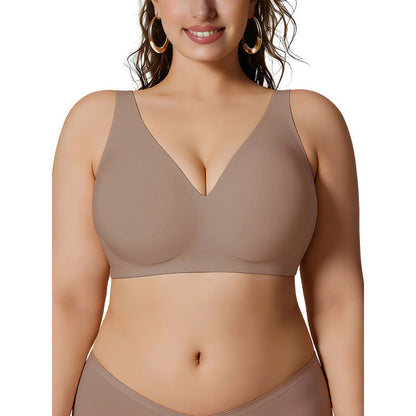 Plus Size Wireless Jelly Support Bra – Seamless Full Coverage Comfort