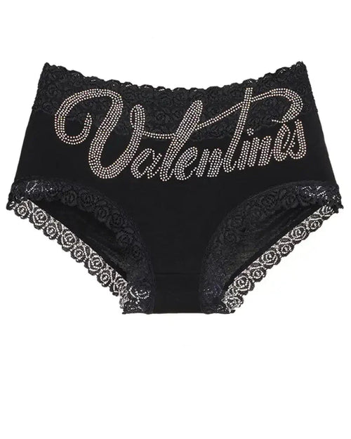 Rhinestone Lace High Waist Seamless Women's Panties
