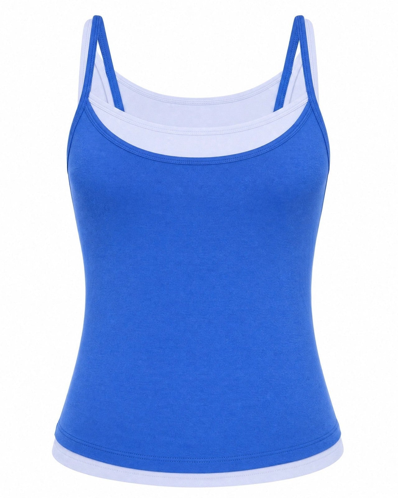 Double Layer Color Block Workout Tank Top