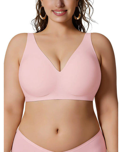 Plus Size Wireless Jelly Support Bra – Seamless Full Coverage Comfort