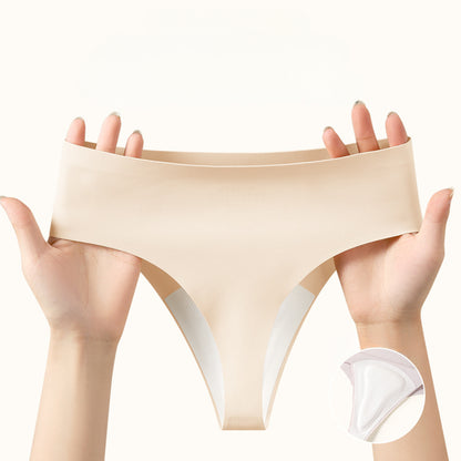 Anti-Embarrassment Ice Silk Seamless Thongs for Yoga & Fitness