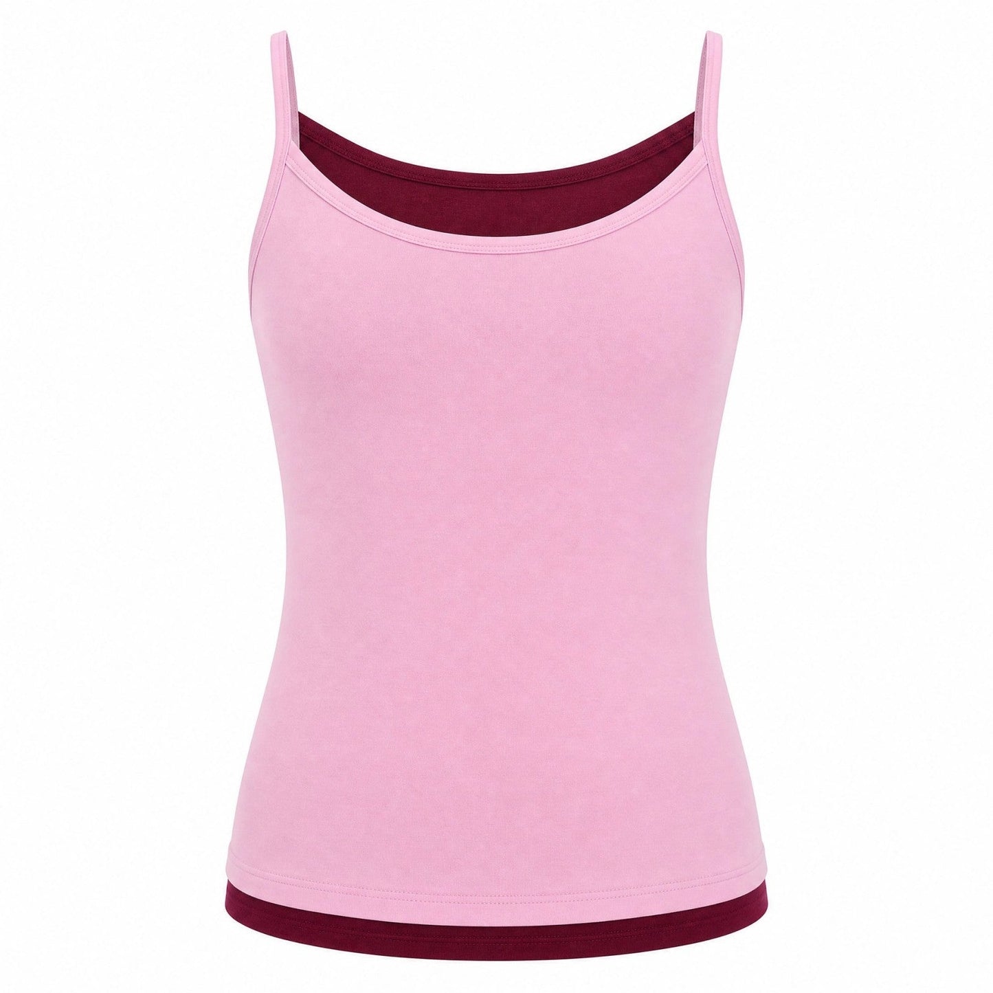 Double Layer Color Block Workout Tank Top