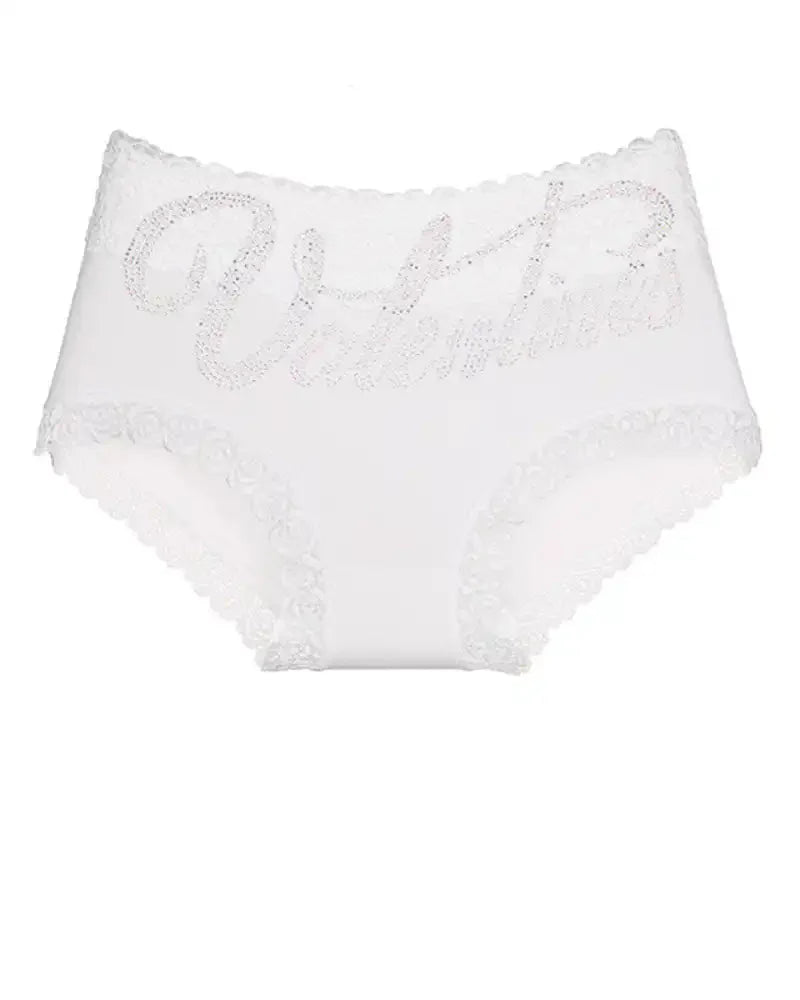 Rhinestone Lace High Waist Seamless Women's Panties