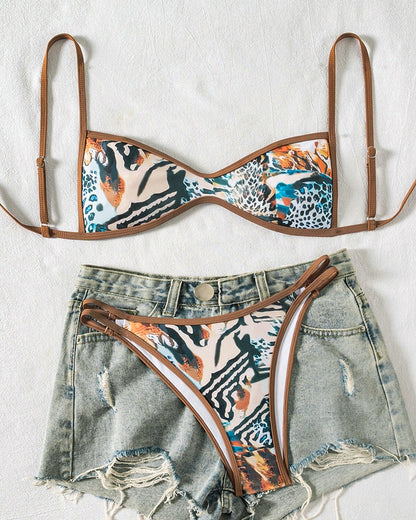 Two-Piece Set Women's Floral Print Bikini Set