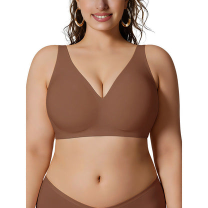 Plus Size Wireless Jelly Support Bra – Seamless Full Coverage Comfort