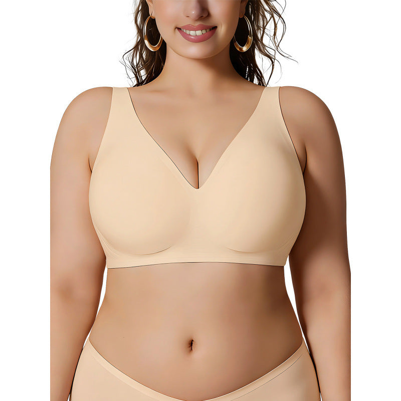 Plus Size Wireless Jelly Support Bra – Seamless Full Coverage Comfort