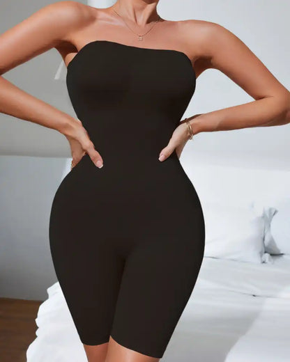 '+$5 BOGO FREE!🔥Strapless Tummy Control Shapewear Bodysuit - Mid-Thigh Coverage