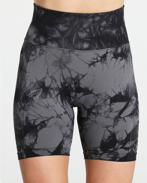 High Waist Seamless Tie Dye Yoga Shorts (4 Pack)